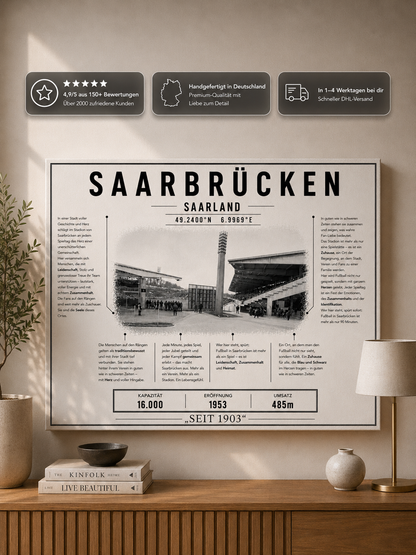Saarbrücken Stadion Leinwand