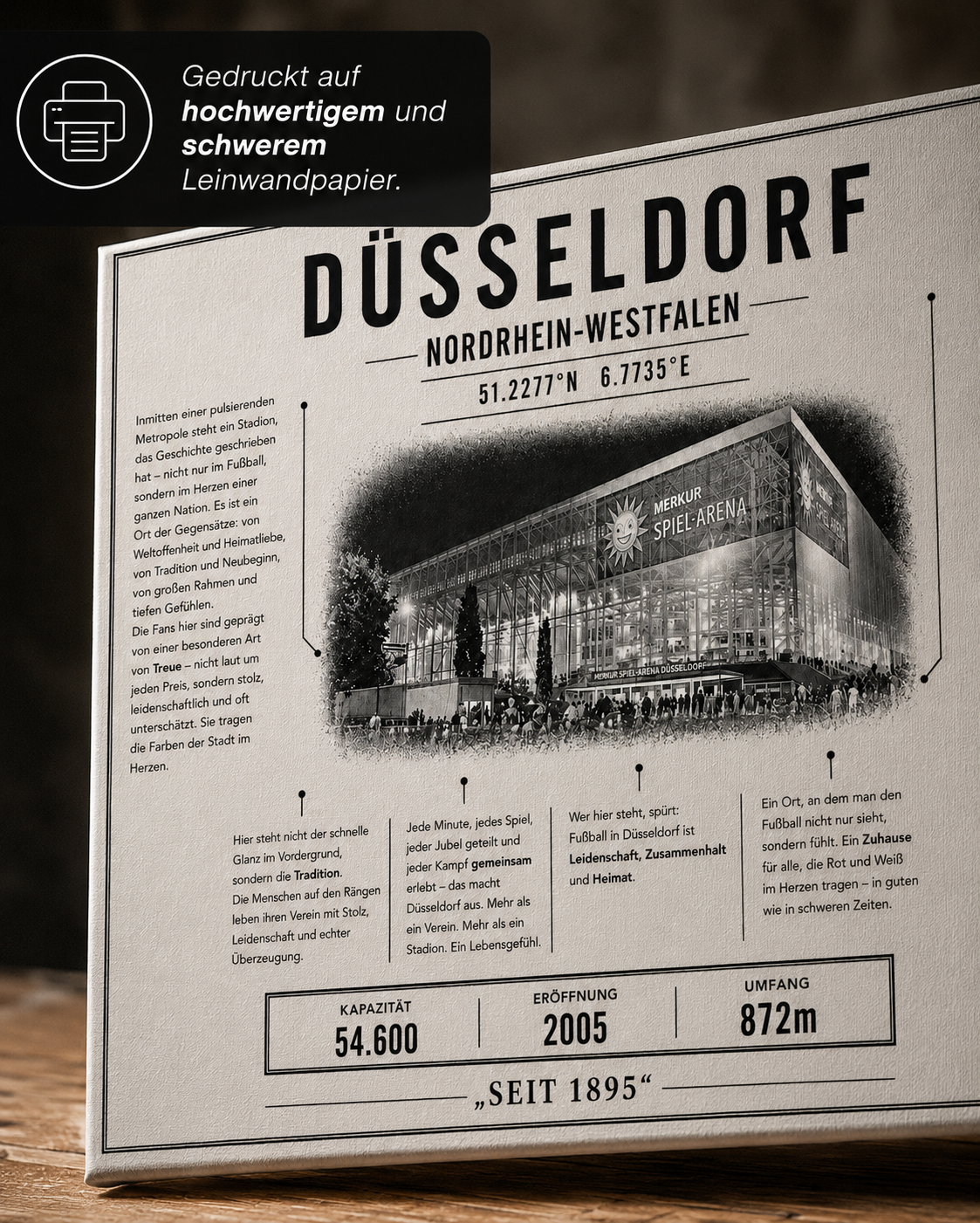 Düsseldorf Stadion Leinwand – Detailansicht 2