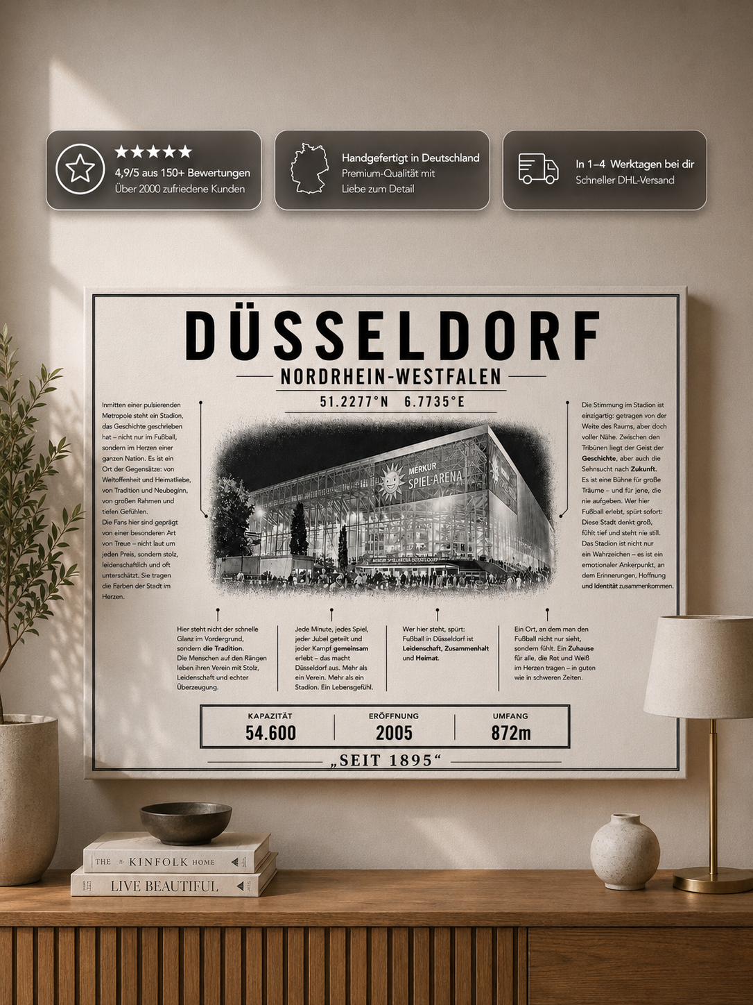 Düsseldorf Stadion Leinwand
