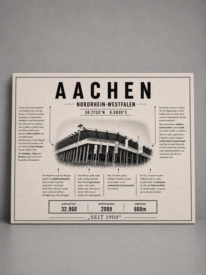 Aachen Stadion Leinwand