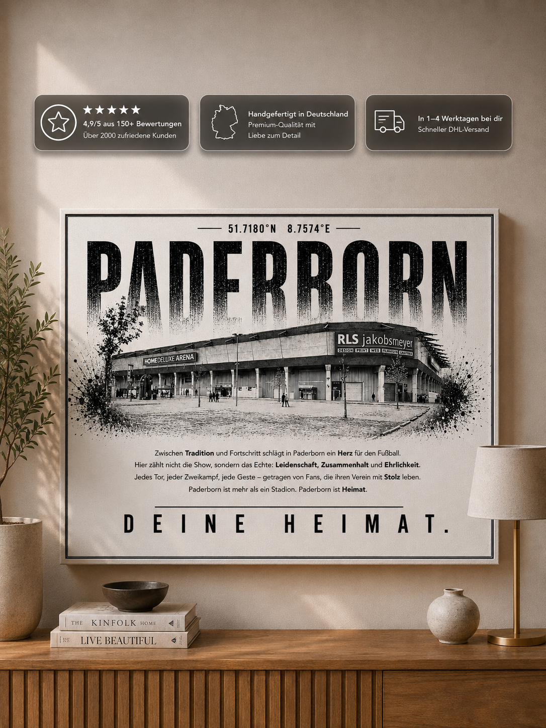 Paderborn Stadion Leinwand
