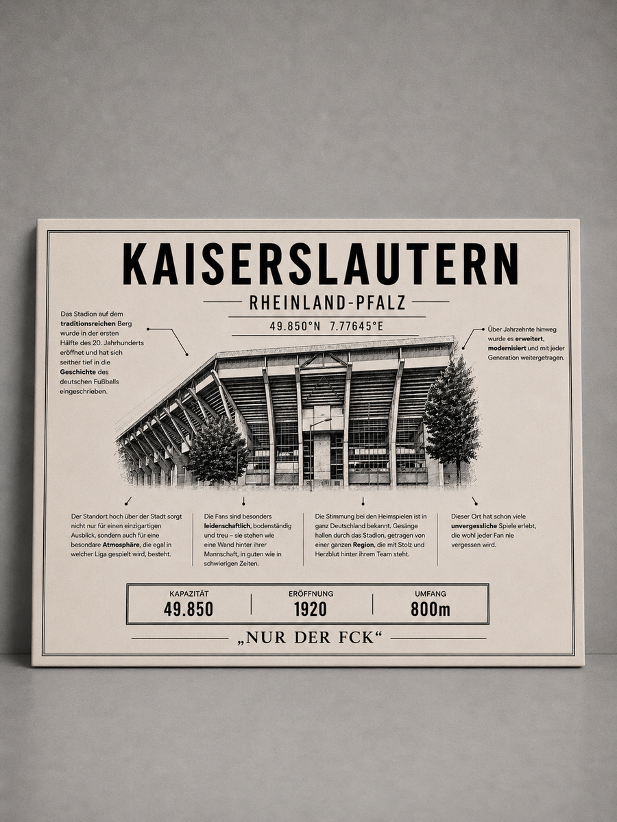 Kaiserslautern Stadion Leinwand