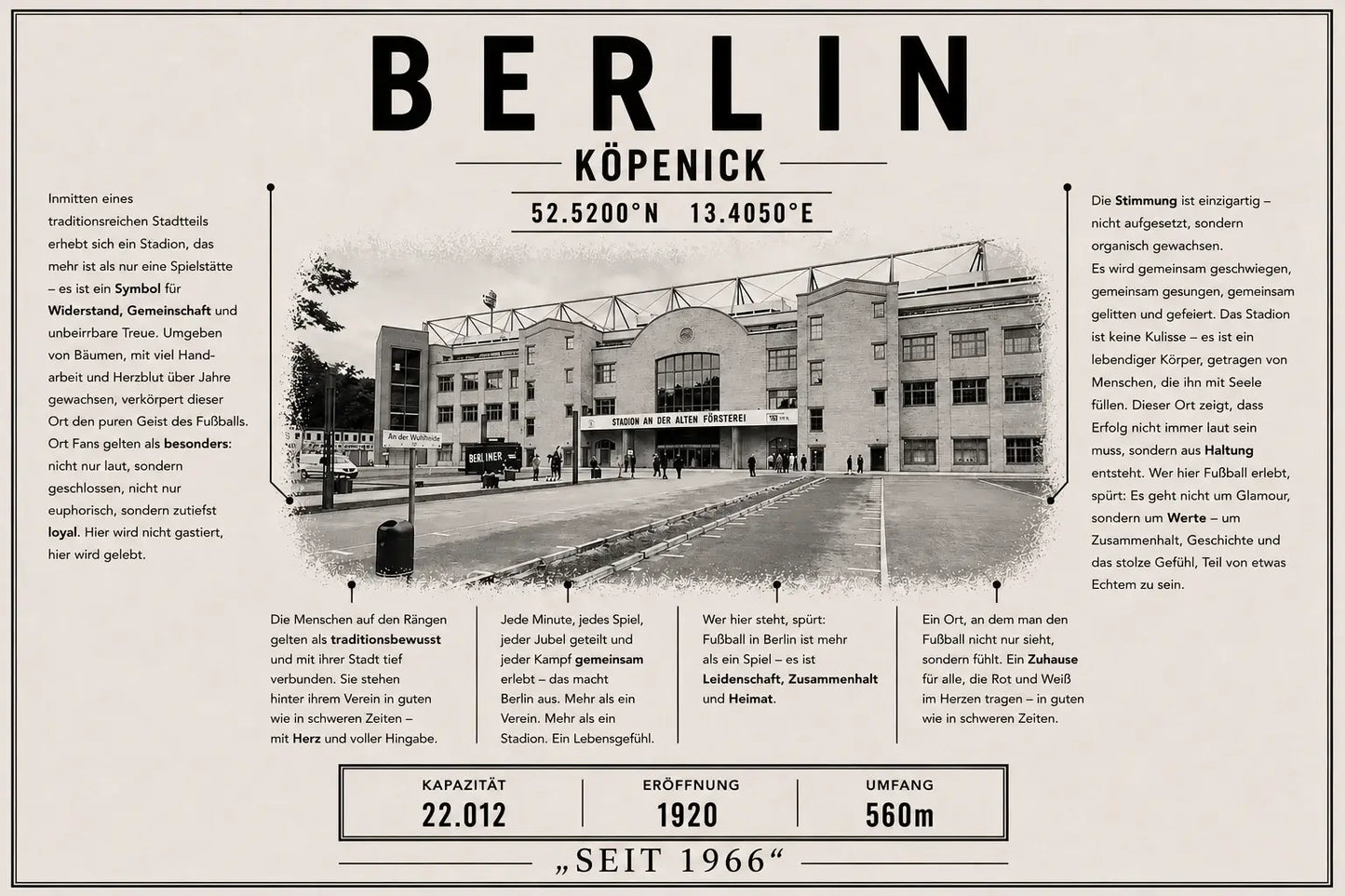 Berlin Union Stadion Leinwand