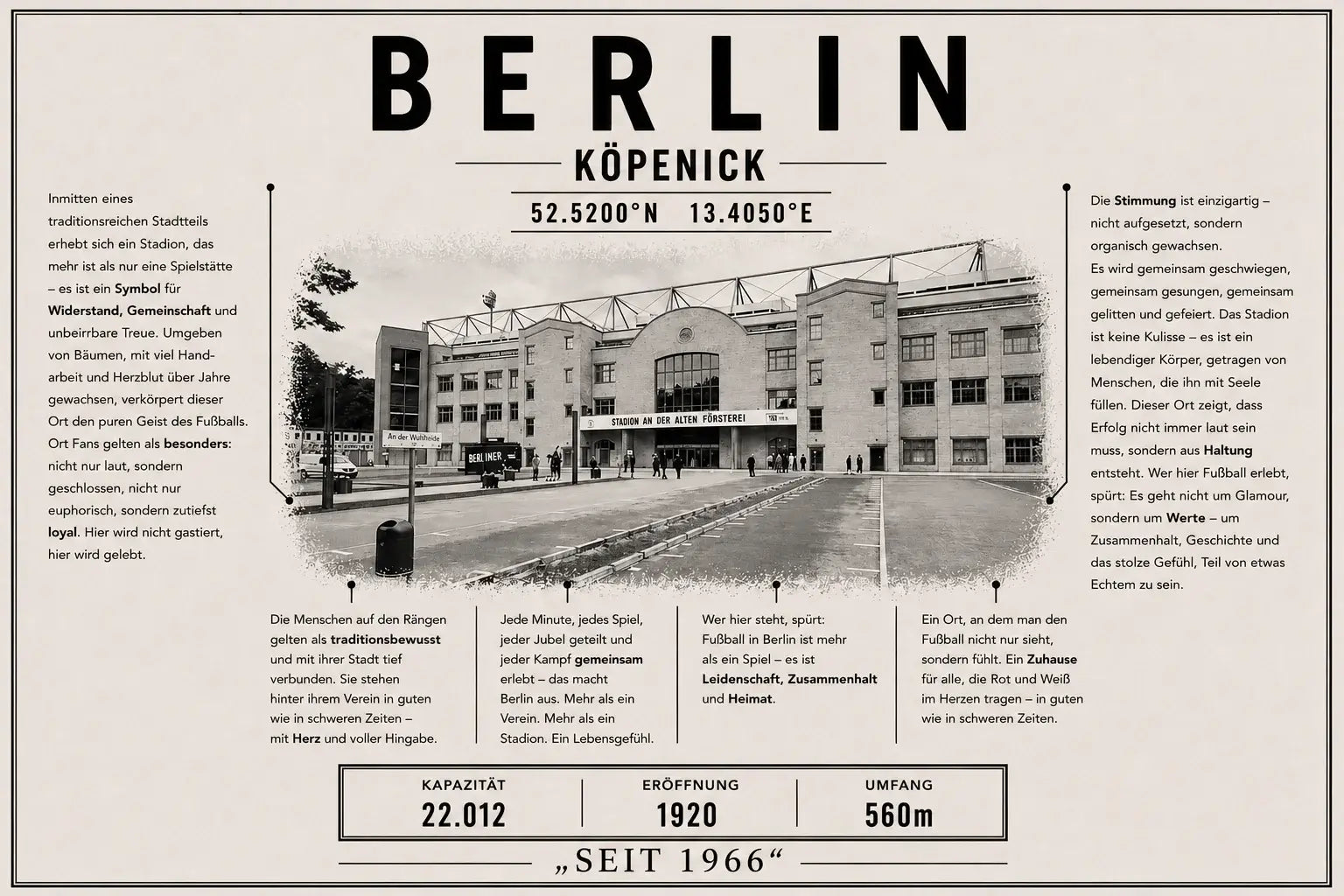 Berlin Union Stadion Leinwand