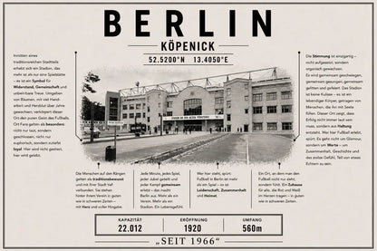 Berlin Union Stadion Leinwand