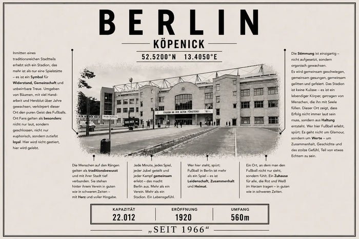 Berlin Stadion Leinwand