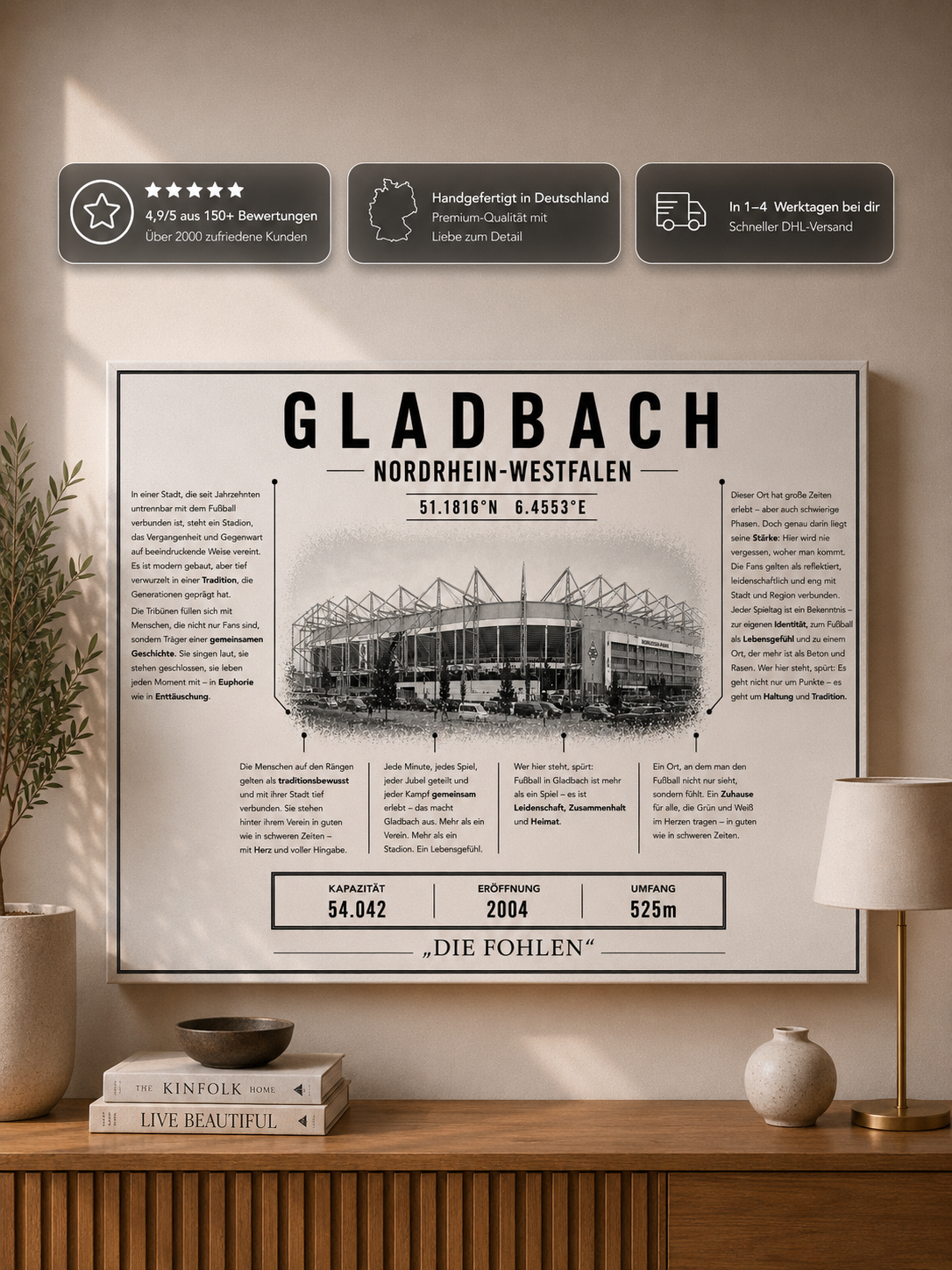 Gladbach Stadion Leinwand