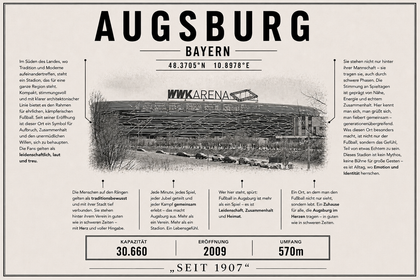 Augsburg Stadion Leinwand