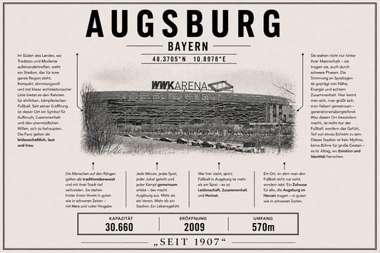 Augsburg Stadion Leinwand