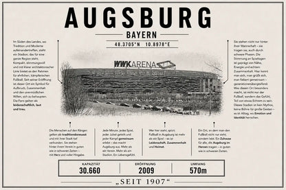 Augsburg Stadion Leinwand