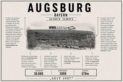 Augsburg Stadion Leinwand