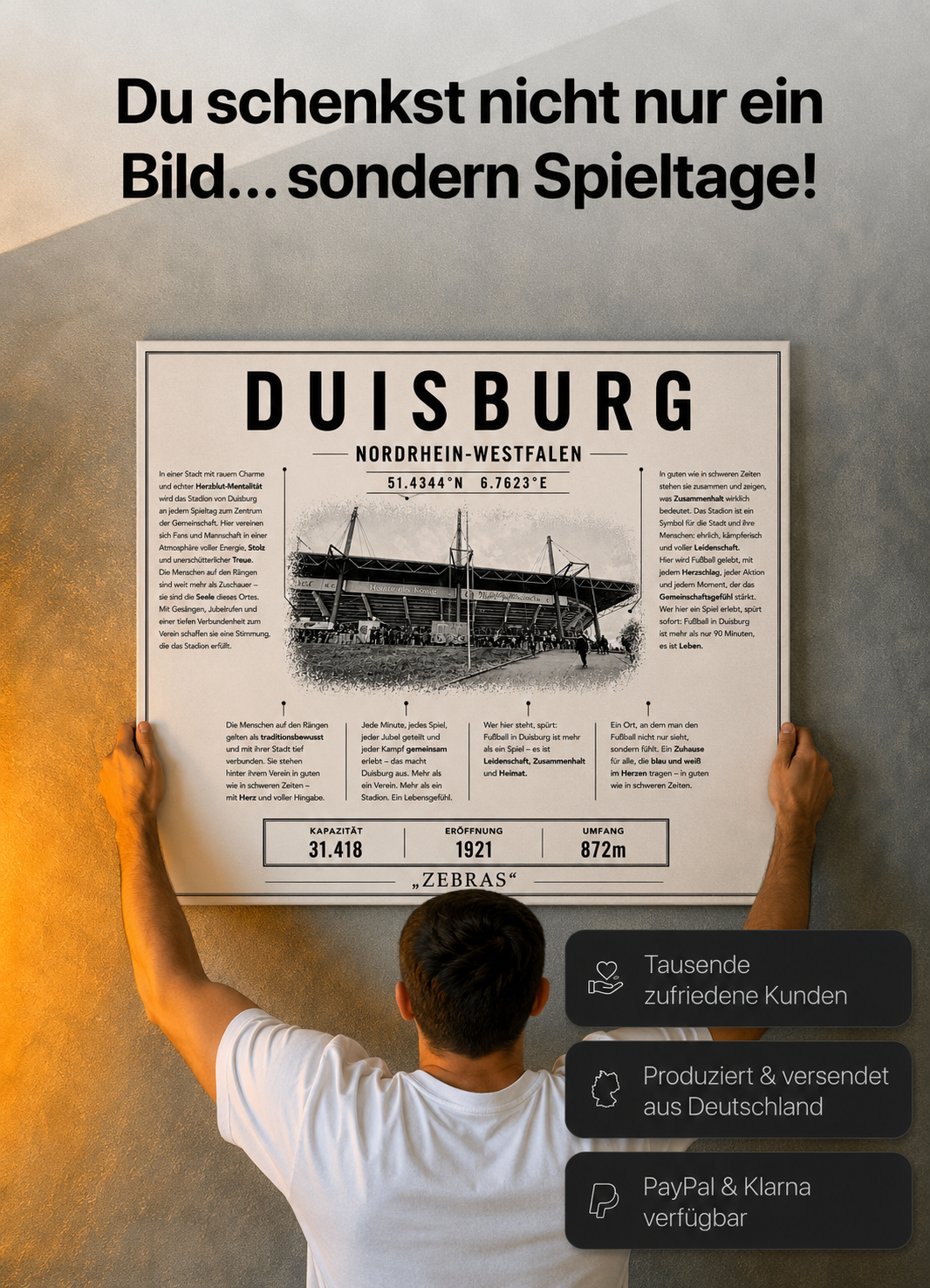 Duisburg Stadion Leinwand