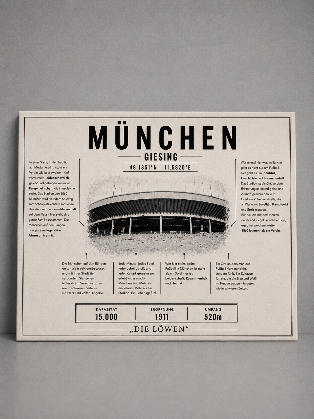 München Stadion Leinwand