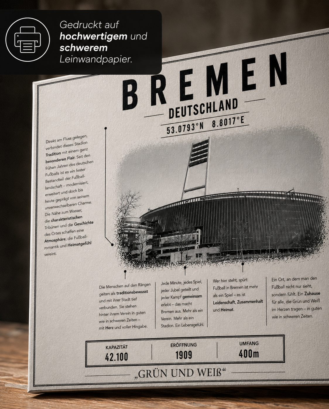 Bremen Stadion Leinwand – Detailansicht 2