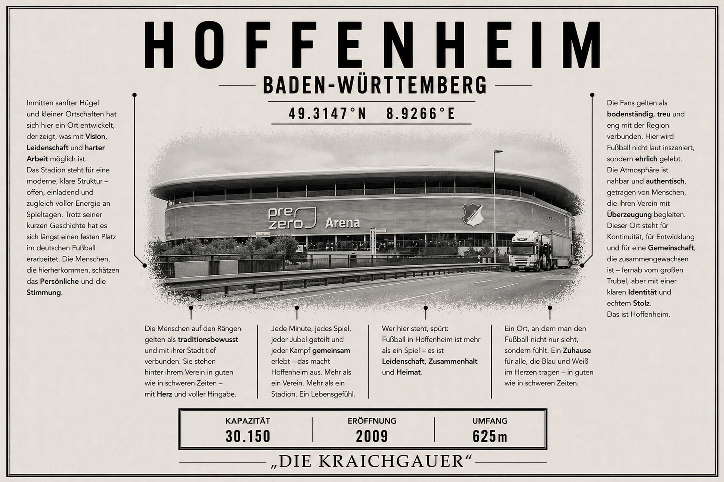 Hoffenheim Stadion Leinwand