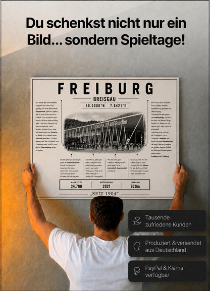 Freiburg Stadion Leinwand