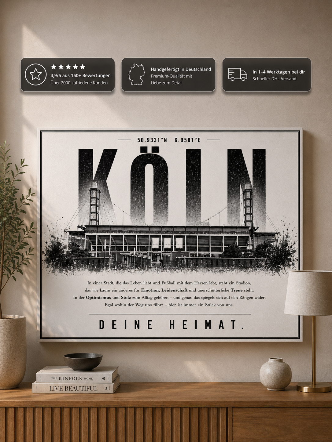Köln Stadion Leinwand – Detailansicht 1