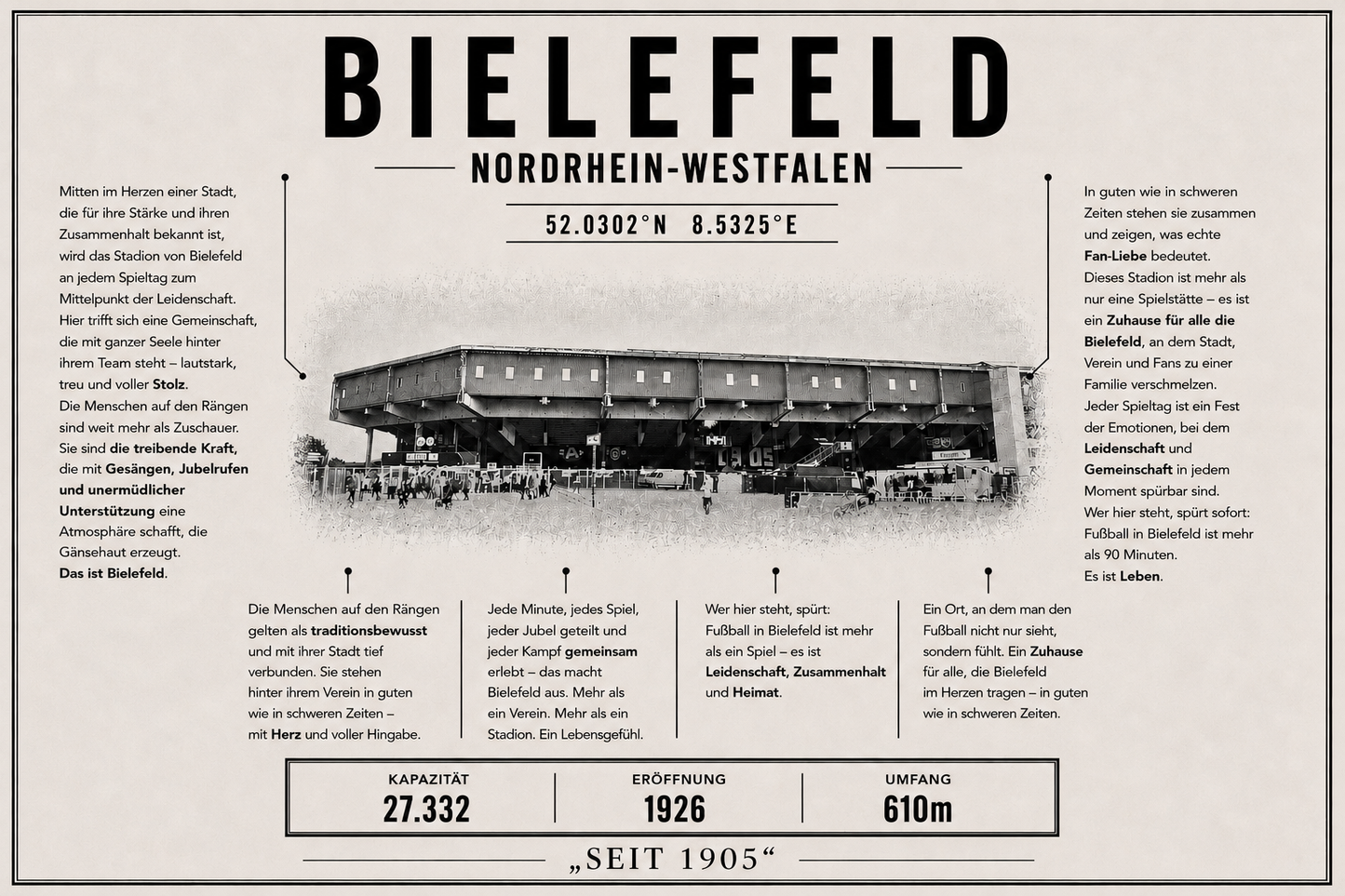 Bielefeld Stadion Leinwand