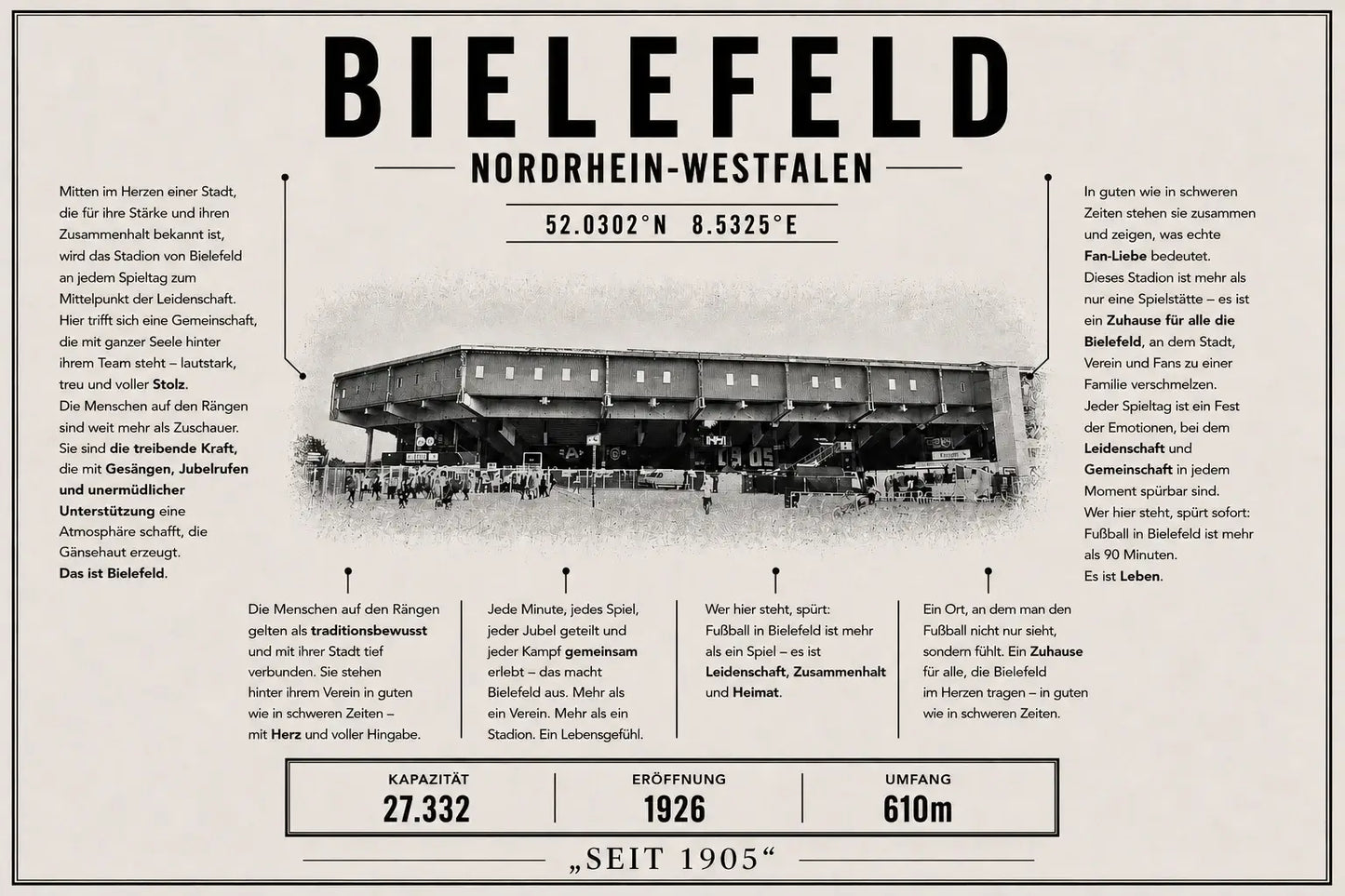 Bielefeld Stadion Leinwand
