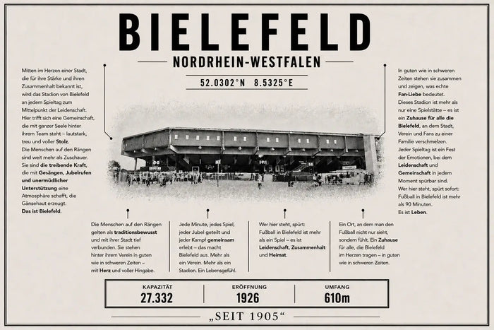 Bielefeld Stadion Leinwand