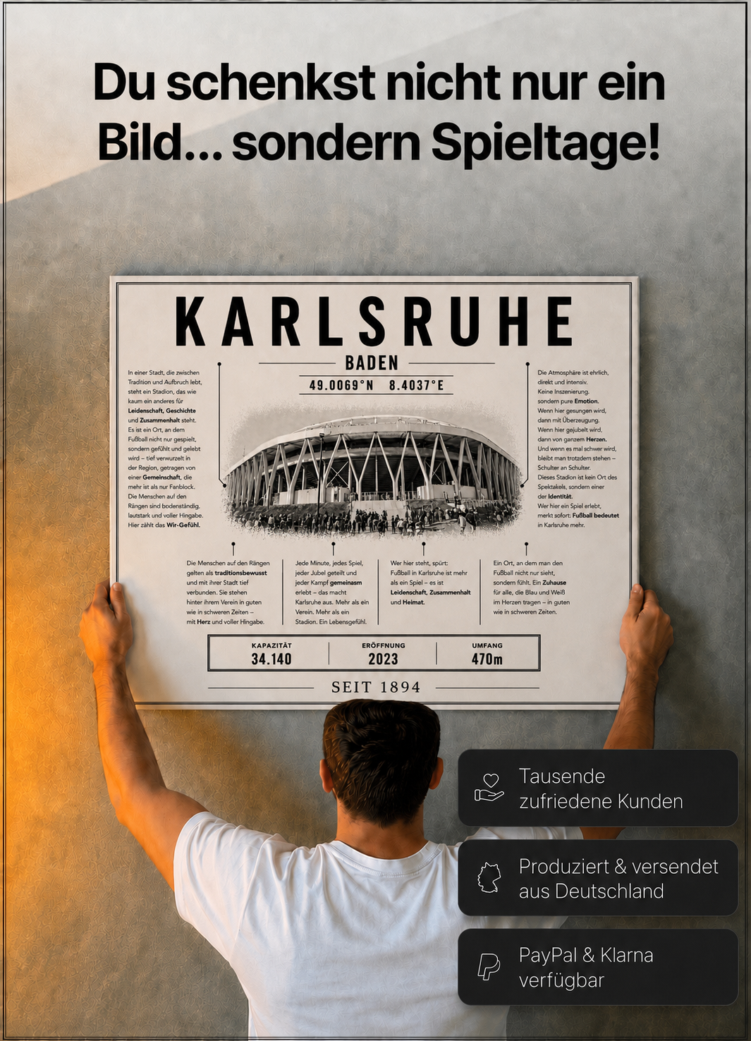 Karlsruhe Stadion Leinwand