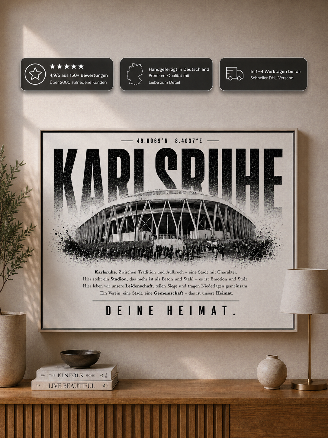 Karlsruhe Stadion Leinwand