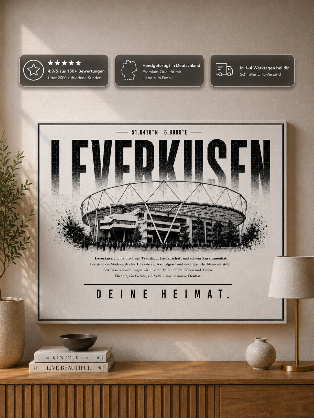 Leverkusen Stadion Leinwand