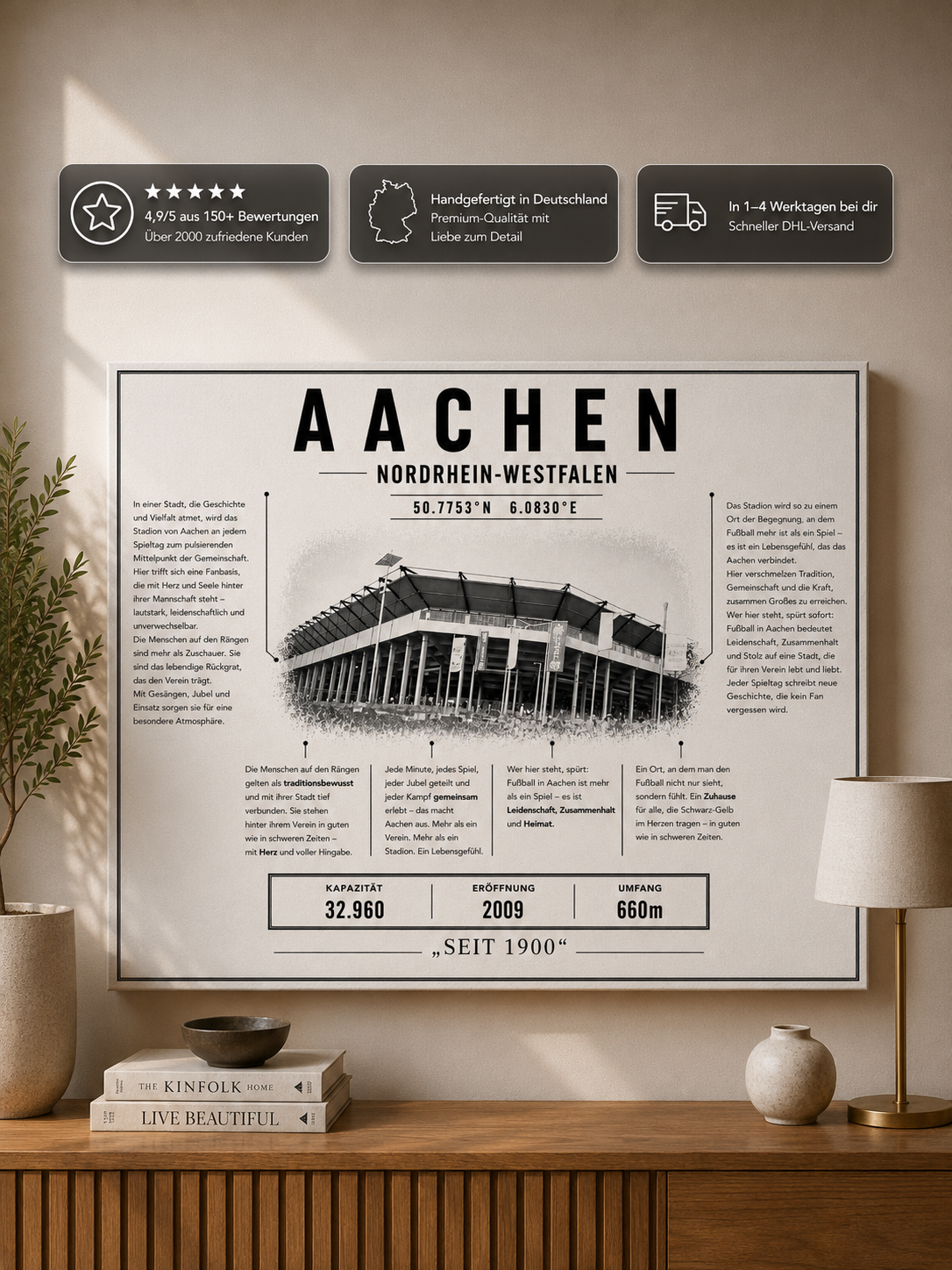 Aachen Stadion Leinwand – Detailansicht 1