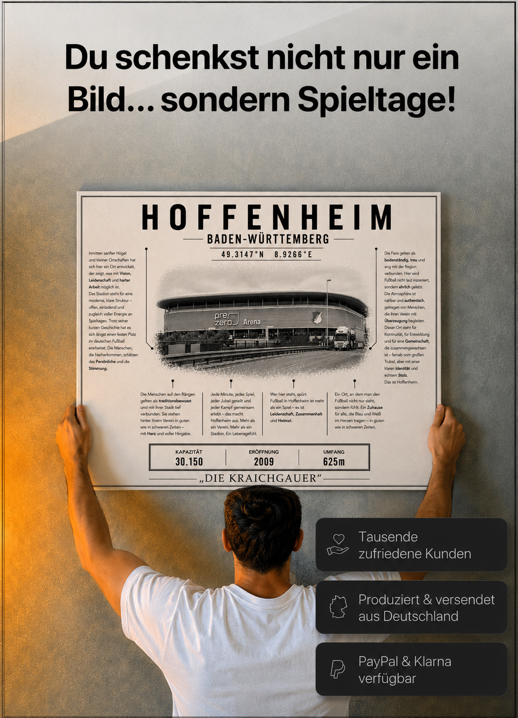 Hoffenheim Stadion Leinwand