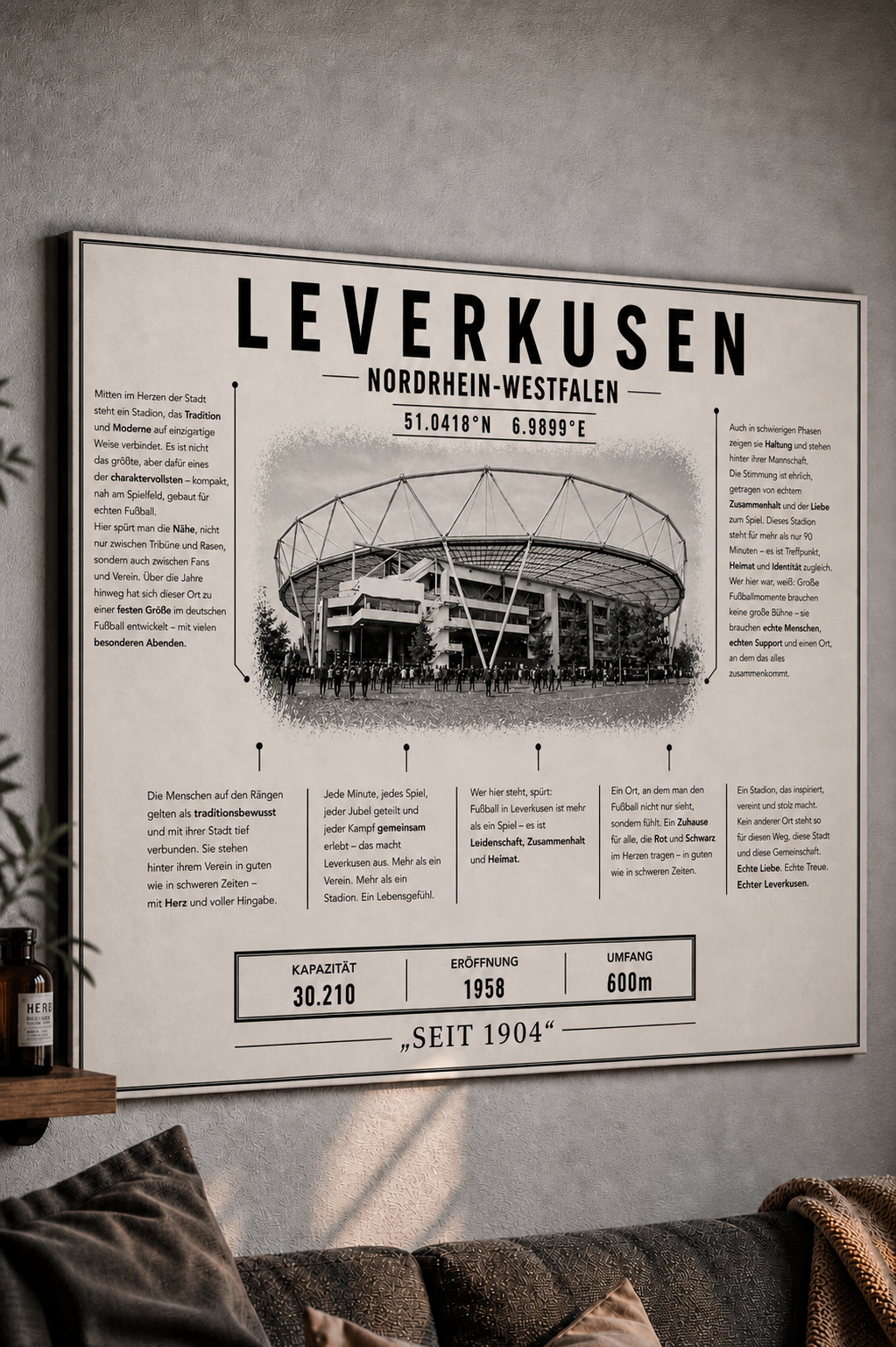Leverkusen Stadion Leinwand