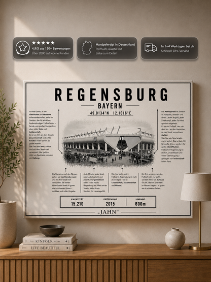 Regensburg Stadion Leinwand
