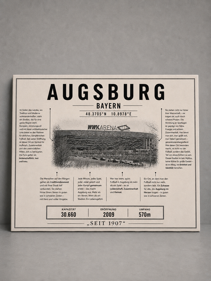 Augsburg Stadion Leinwand