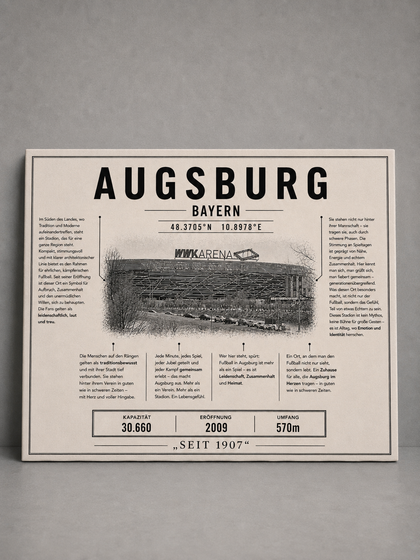 Augsburg Stadion Leinwand
