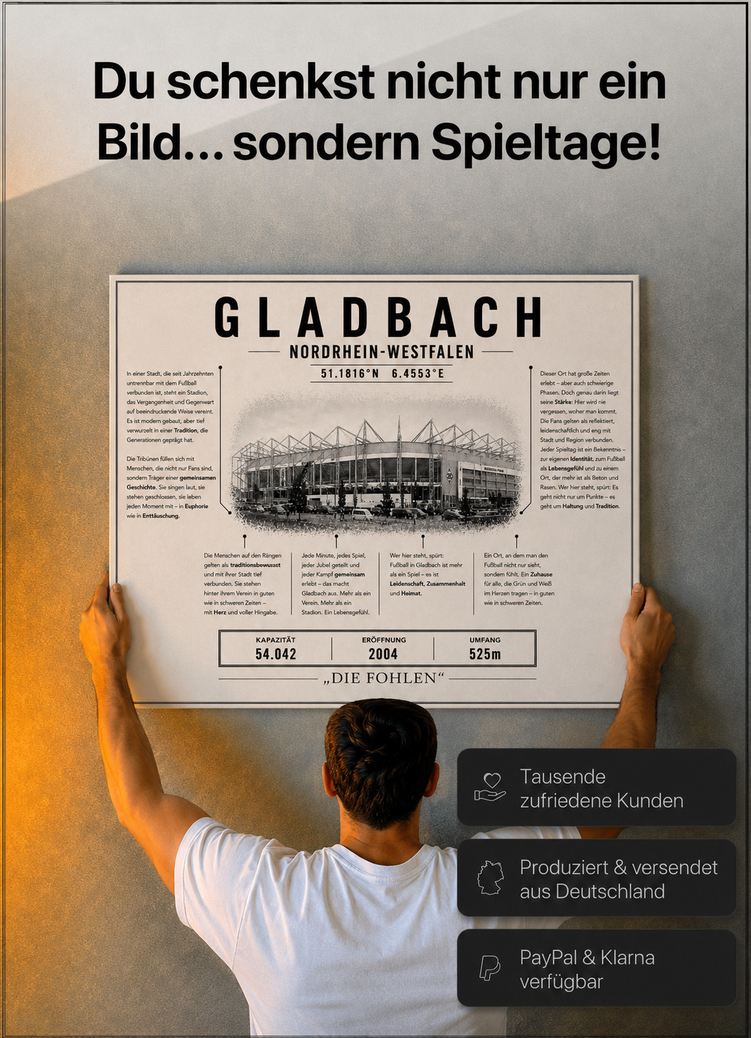 Gladbach Stadion Leinwand