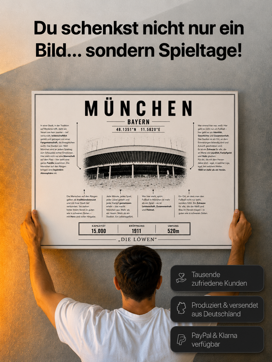 München 1860 Stadion Leinwand