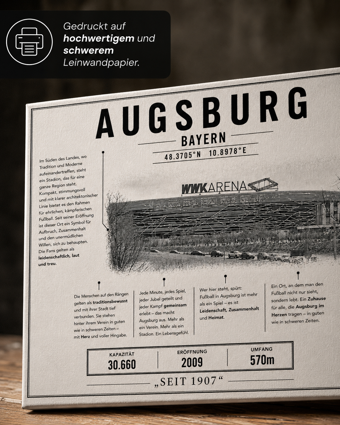 Augsburg Stadion Leinwand – Detailansicht 2