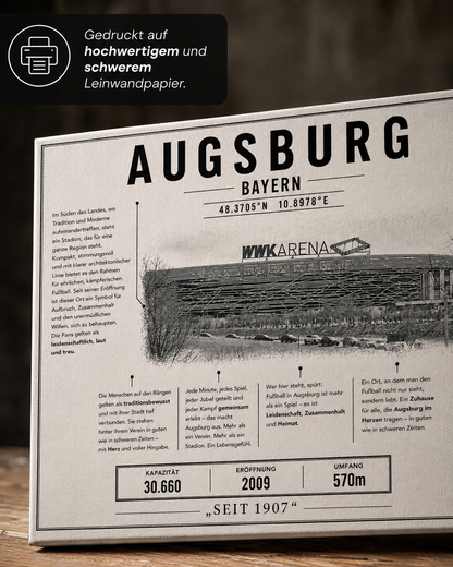 Augsburg Stadion Leinwand