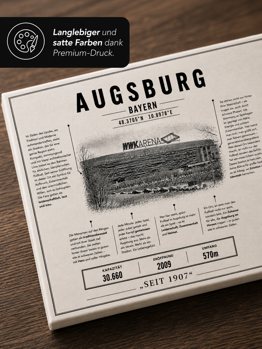 Augsburg Stadion Leinwand – Detailansicht 3
