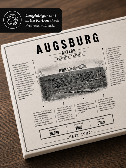 Augsburg Stadion Leinwand