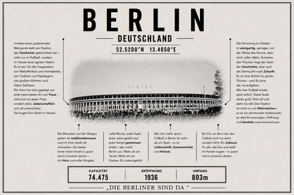 Berlin Stadion Leinwand