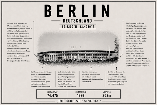 Berlin Stadion Leinwand