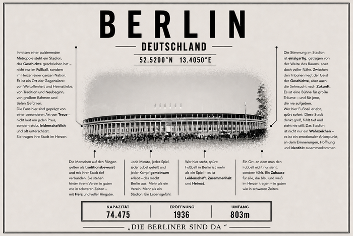 Berlin Stadion Leinwand