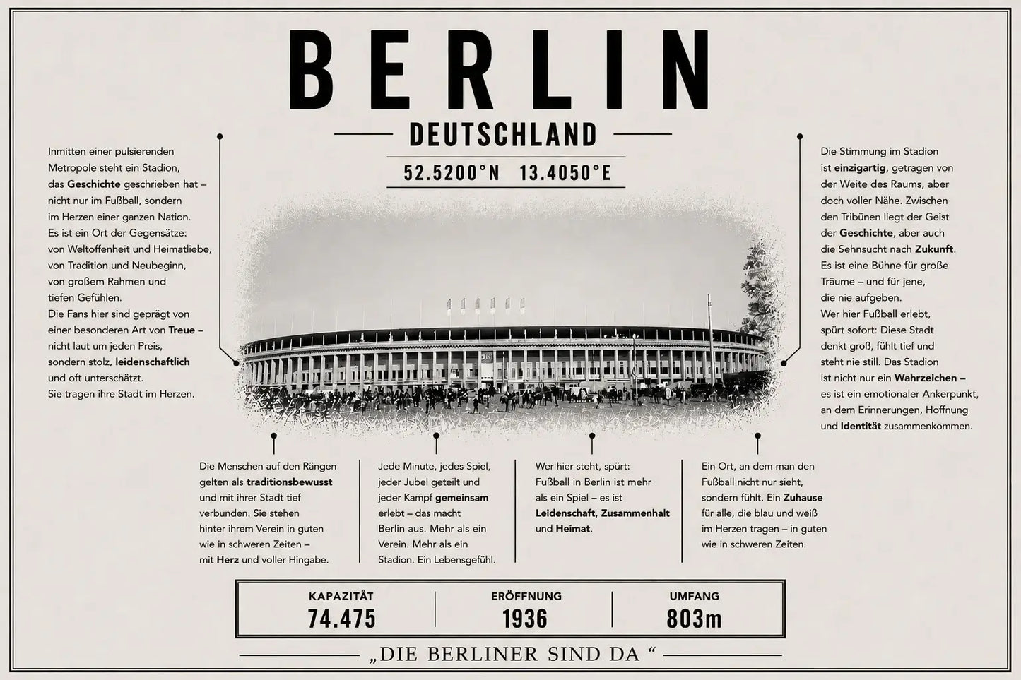 Berlin Stadion Leinwand