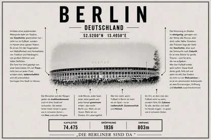 Berlin Stadion Leinwand