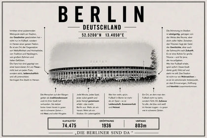 Berlin Stadion Leinwand