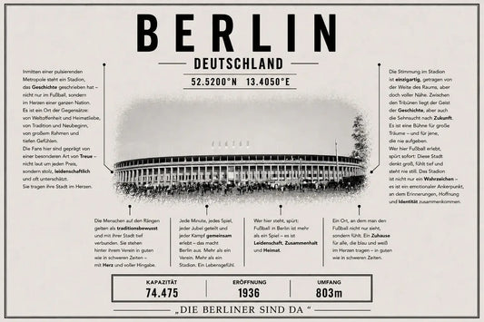 Berlin Stadion Leinwand