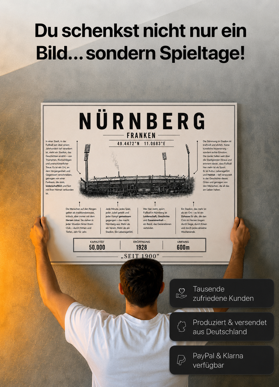Nürnberg Stadion Leinwand
