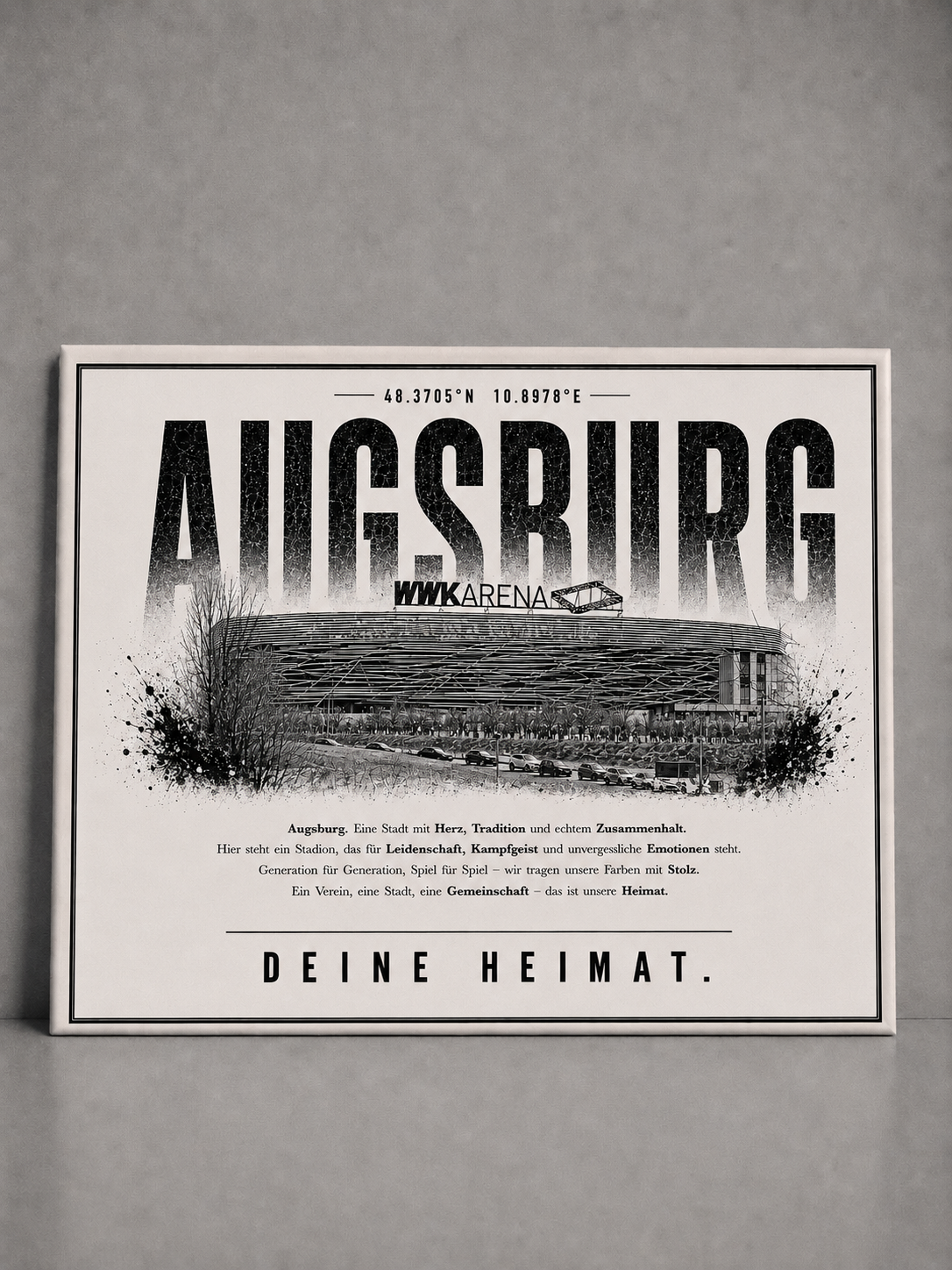 Augsburg Stadion Leinwand