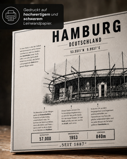 Hamburg Stadion Leinwand