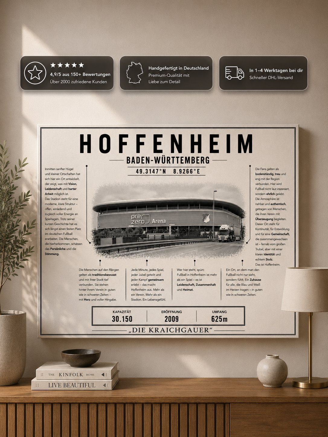 Hoffenheim Stadion Leinwand